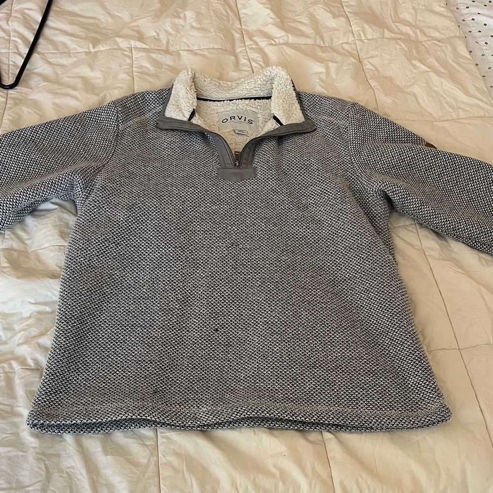 Pullover plush fleece jacket size M
